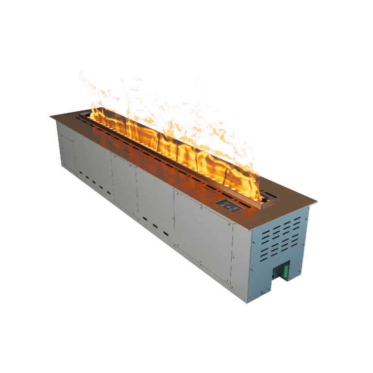 Паровой линейный камин Airtone VEPO 1200X250 Розовое золото-зеркало
