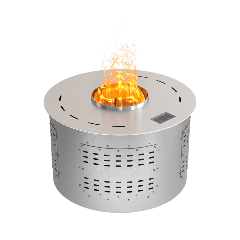 Паровой круглый камин Airtone VEPO ROUND 500X500 серебро