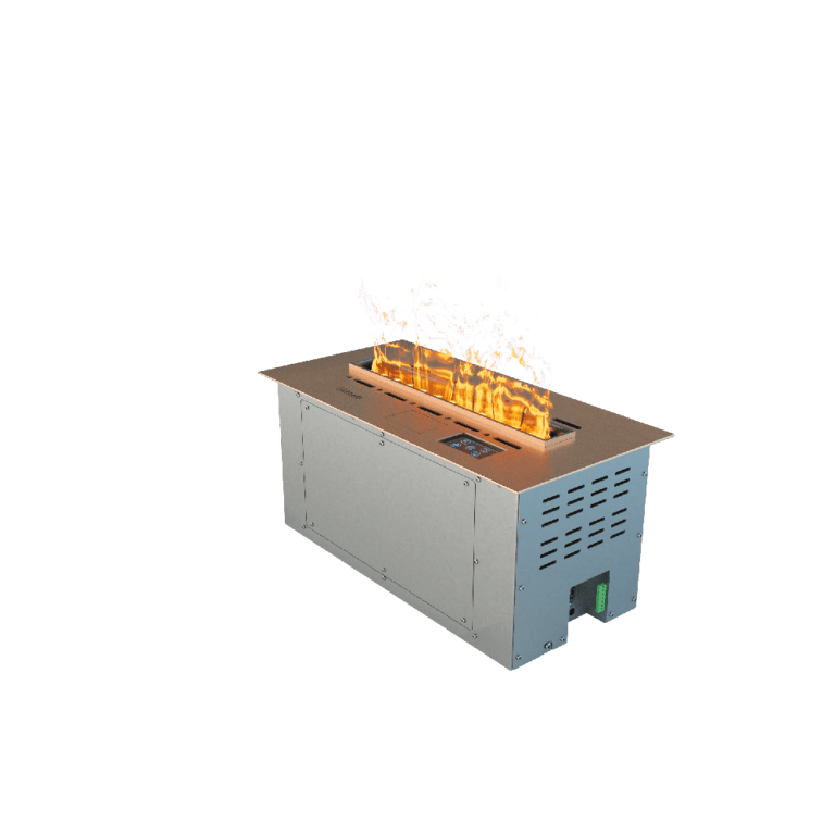 Паровой линейный камин Airtone VEPO 500X250 Розовое золото-сатин