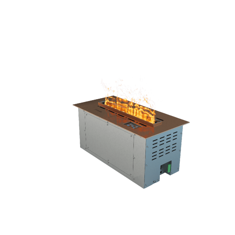 Паровой линейный камин Airtone VEPO 500X250 Розовое золото-зеркало