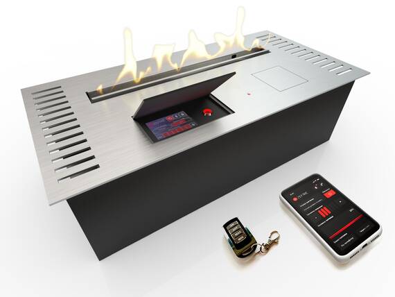 Автоматический биокамин ZeFire М 600 шлифованный с ДУ (ZeFire)