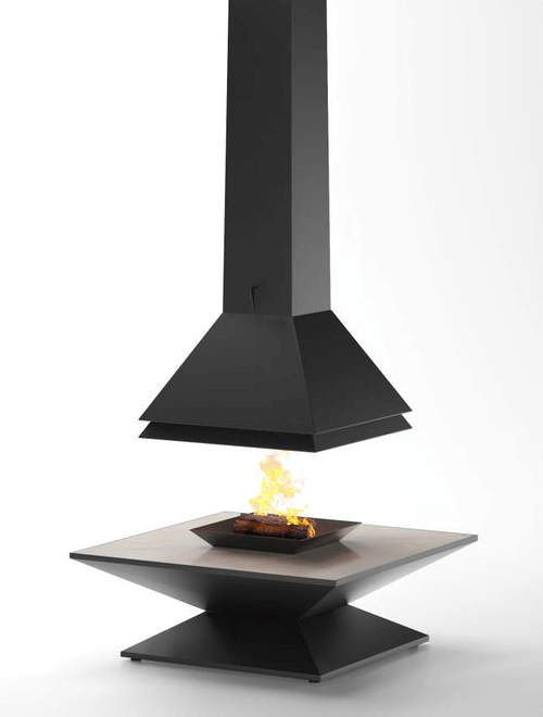 Островной дровяной камин CANDLE 120
