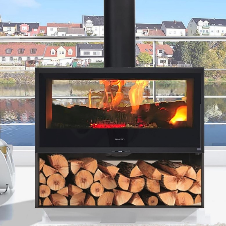 Печь камин Panadero DOUBLE FACE BÛCHER EcoDesign