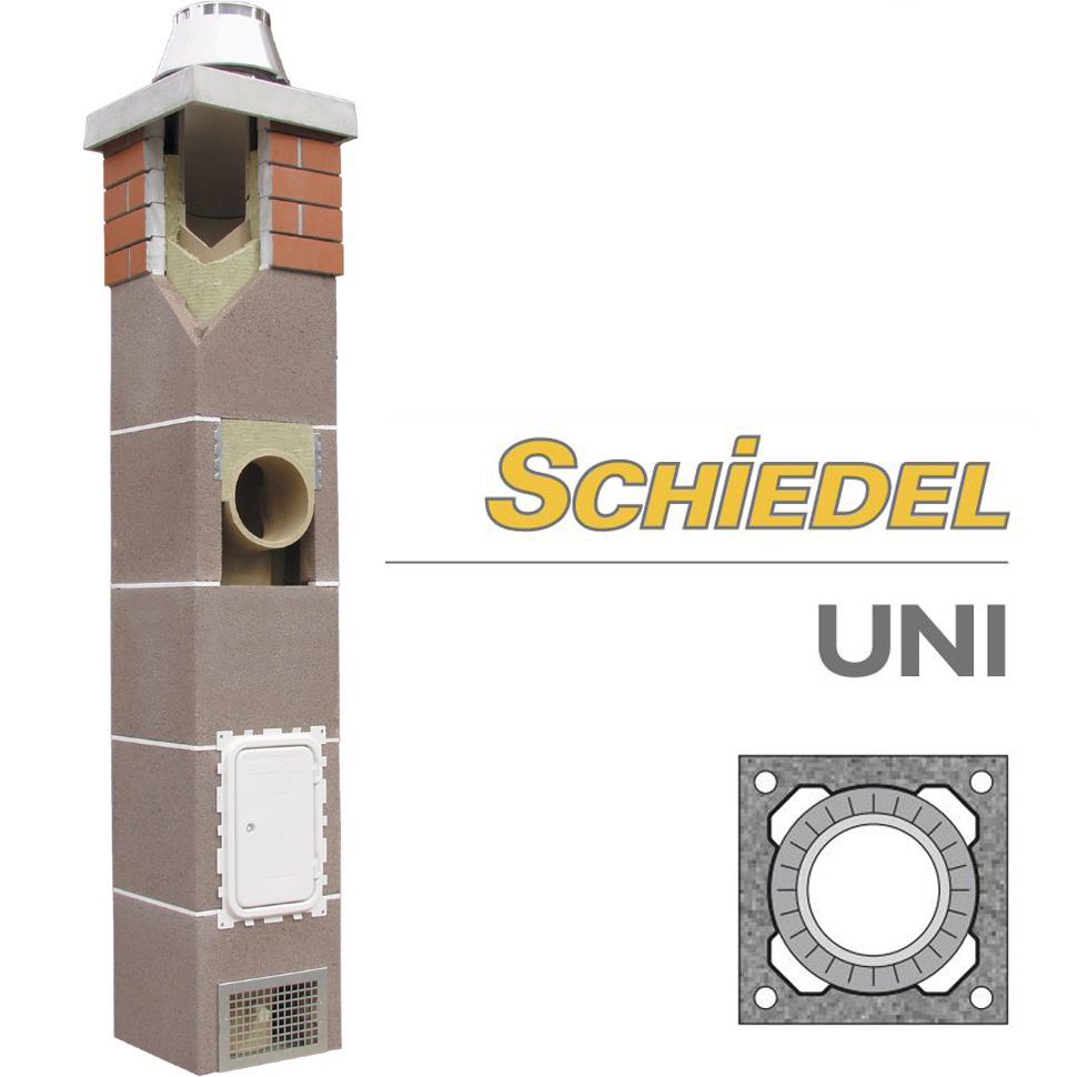 Керамический дымоход Schiedel UNI одноходовой д.250 мм (4 м )